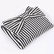 BAG6022 STRIPED CLUTCH, black/white
