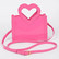 BAG5658 pieni SYDÄNKAHVA käsilaukku,  fuksia