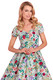 82475 DOLLY & DOTTY  LILY FLORAL off-shoulder dress, green