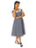 30813 COLLECTIF DORA GINGHAM swing dress, blk/wht, SIZE M