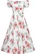 86176 DOLLY & DOTTY LILY Off Shoulder Swing Dress in White Floral