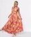 210233 UV  FLORAL HALTER Maxi Dress, pink/or