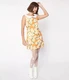 211386 UV SUNFLOWERS mini mekko, oranssi/valk