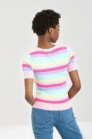 60140 HELL BUNNY LOVE HEART top, multicolour