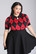 60255 HELL BUNNY AMY TOP, black/red
