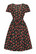 62042 LADY VINTAGE LYRA MINI BLACK CHERRY polvimittainen kukkamekko
