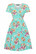 62041 LADY VINTAGE LYRA MINI AQUAMARINE FLORAL dress.
