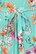 62041 LADY VINTAGE LYRA MINI AQUAMARINE FLORAL polvimittainen kukkamekko