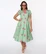 02405 UV RETRO SEWING PRINT DAHLIA swing dress