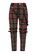 50262 HELL BUNNY RUDIE punamustat tartankuosiset housut remmitehostein