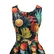 16991 DOLLY & DOTTY AMANDA TROPICAL print swing dress, blk