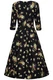 15260 DOLLY & DOTTY SCARLETTE FLORAL PRINT DRESS, blk/yel
