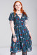 40363 HELL BUNNY Sianna Midimittainen sifonkimekko, petrooli