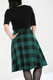 50071 HELL BUNNY TEEN SPIRIT MID SKIRT, BLK/GRN