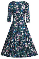 22736 DOLLY& DOTTY SCARLETTE Navy Blue and Hydrangea Midi Dress