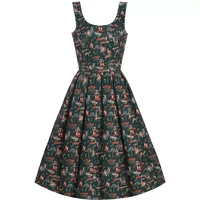420763 DOLLY & DOTTY AMANDA GREEN WOODLAND FOX AND DEER dress