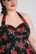 4254 HELL BUNNY CANNES 50-luvun tyylin kukallinen mustapun. kellomekko