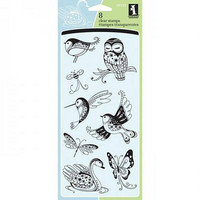 Inkadinkado: Patterned Birds & Bugs  - kirkas leimasinsetti