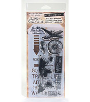 Tim Holtz stamps & stencil: Travel  -setti