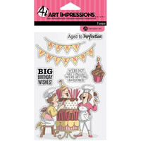 Art Impressions: Big Birthday Wishes - kirkas leimasinsetti