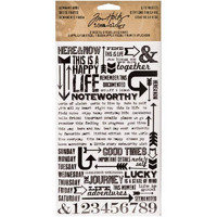 Tim Holtz Idea-ology Remnants: Life Quotes -siirtokuvapakkaus