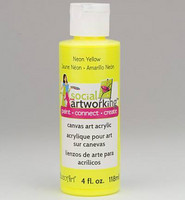 Decoart: Social Artworking Neon Yellow Paint 118ml