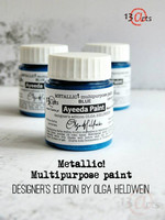 13arts Ayeeda Paint: Metallic Blue 25 ml