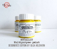 13arts Ayeeda Paint: Metallic Yellow 25 ml