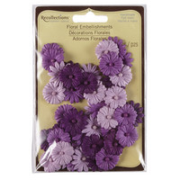 Recollections: Purple Floral Embellishments