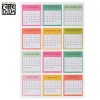 Carpe Diem: Mini Monthly Calendar Stickers 2017-2018
