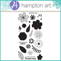 Layering Clear Stamps:  Flower Joy -kirkas leimasinsetti