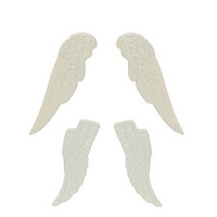Set of Wings: White  -metallikoristeet