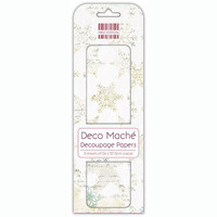 Deco Mache Decoupage Papers: Distressed Snowflake