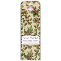 Deco Mache Decoupage Papers: Holly Wreath