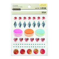 Novelty Bling Stickers: Macarons