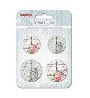 Winter Joy Set of Clocks  -metallikoristeet