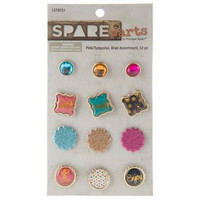 Spare Parts: Pink & Turquoise Brad Assortment