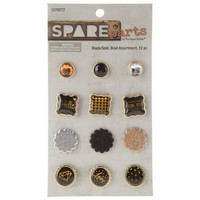 Spare Parts: Black & Gold Brad Assortment