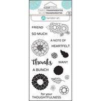 Layering Clear Stamps:  Flower Thanks -kirkas leimasinsetti