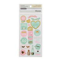 Recollections Planner Stickers:  Uptown Chic Clear Word & Icon Stickers- tarrapakkaus