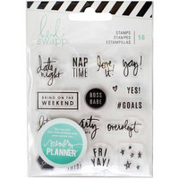 Heidi Swapp Planner Clear Stamps: Weekend - kirkas leimasinsetti