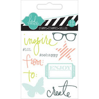 Heidi Swapp Mini Stamps: Inspire -kirkas leimasinsetti