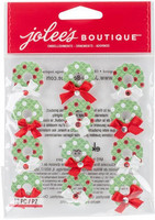 Jolee's Boutique 3D Dimensional Stickers: Christmas Wreaths Repeat