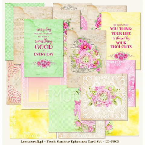 Lemoncraft: Fresh Summer Ephemera Cards
