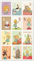 Postage Stamp Stickers: Alice in Wonderland 2