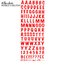 Bubble-A-Bilities Epoxy Alpha Stickers: Block Red