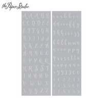 Alpha Rub-Ons: Silver Foil Script  - siirtokuvapakkaus.