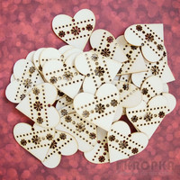 Scandinavian Heart  x 10   - chipboardpakkaus
