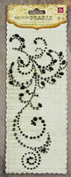 Say It in Pearls: Rhinestones & Pearls Swirl Black