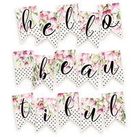 Hello Beautiful Die Cut Garland -koristepakkaus